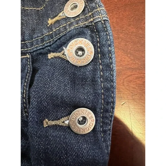 VINTAGE Dickies Denim Oversized Dungarees Overalls Size L US 14/16 Euro 42/44 - Picture 3 of 12